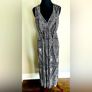 Black and white maxi dress